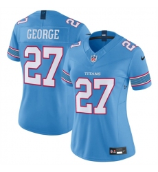 Women's Tennessee Titans #27 Eddie George Light Blue 2026 F.U.S.E. Vapor Limited Stitched Football Jersey(Run Small)
