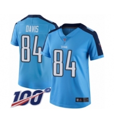 Women's Tennessee Titans #84 Corey Davis Limited Light Blue Rush Vapor Untouchable 100th Season Football Jersey
