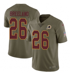 Youth Nike Washington Redskins #26 Bashaud Breeland Limited Olive 2017 Salute to Service NFL Jersey