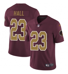 Youth Nike Washington Redskins #23 DeAngelo Hall Burgundy Red/Gold Number Alternate 80TH Anniversary Vapor Untouchable Limited Player NFL Jersey