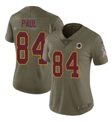 Women's Nike Washington Redskins #84 Niles Paul Limited Olive 2017 Salute to Service NFL Jersey