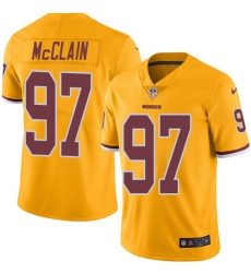 Youth Nike Washington Redskins #97 Terrell McClain Limited Gold Rush Vapor Untouchable NFL Jersey