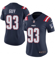 Women's Nike New England Patriots #93 Lawrence Guy Limited Navy Blue Rush Vapor Untouchable NFL Jersey