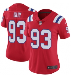 Women's Nike New England Patriots #93 Lawrence Guy Red Alternate Vapor Untouchable Limited Player NFL Jersey
