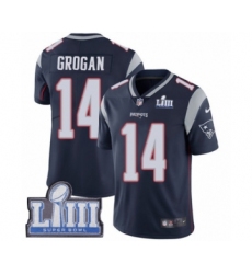 Youth Nike New England Patriots #14 Steve Grogan Navy Blue Team Color Vapor Untouchable Limited Player Super Bowl LIII Bound NFL Jersey