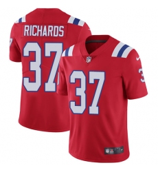 Youth Nike New England Patriots #37 Jordan Richards Red Alternate Vapor Untouchable Limited Player NFL Jersey