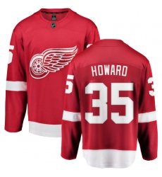 Youth Detroit Red Wings #35 Jimmy Howard Fanatics Branded Red Home Breakaway NHL Jersey