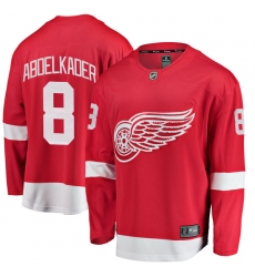 Men's Detroit Red Wings #8 Justin Abdelkader Fanatics Branded Red Home Breakaway NHL Jersey