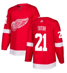 Youth Adidas Detroit Red Wings #21 Tomas Tatar Authentic Red Home NHL Jersey