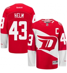 Men's Reebok Detroit Red Wings #43 Darren Helm Authentic Red 2016 Stadium Series NHL Jersey