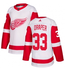 Women's Adidas Detroit Red Wings #33 Kris Draper Authentic White Away NHL Jersey