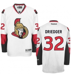 Men's Reebok Ottawa Senators #32 Chris Driedger Authentic White Away NHL Jersey