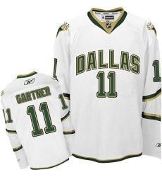 Men's Reebok Dallas Stars #11 Mike Gartner Authentic White Third NHL Jersey