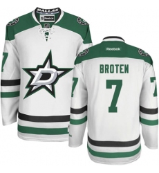 Youth Reebok Dallas Stars #7 Neal Broten Authentic White Away NHL Jersey