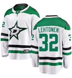Youth Dallas Stars #32 Kari Lehtonen Authentic White Away Fanatics Branded Breakaway NHL Jersey
