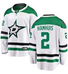 Men's Dallas Stars #2 Dan Hamhuis Fanatics Branded White Away Breakaway NHL Jersey