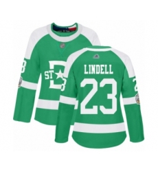 Women's Dallas Stars #23 Esa Lindell Authentic Green 2020 Winter Classic Hockey Jersey