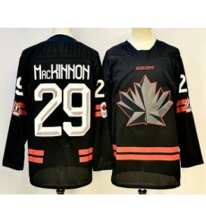 Men's Canada Hockey #29 Nathan MacKinnon Black Stitched Jersey