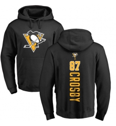 NHL Adidas Pittsburgh Penguins #87 Sidney Crosby Black Backer Pullover Hoodie