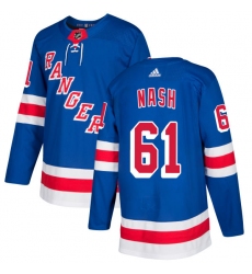Men's Adidas New York Rangers #61 Rick Nash Premier Royal Blue Home NHL Jersey