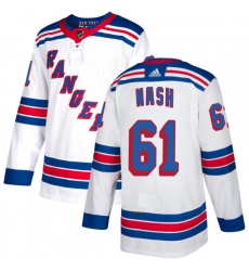 Men's Reebok New York Rangers #61 Rick Nash Authentic White Away NHL Jersey