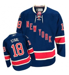 Women's Reebok New York Rangers #18 Marc Staal Authentic Navy Blue Third NHL Jersey