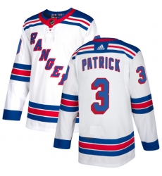Women's Reebok New York Rangers #3 James Patrick Authentic White Away NHL Jersey