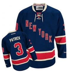 Youth Reebok New York Rangers #3 James Patrick Authentic Navy Blue Third NHL Jersey