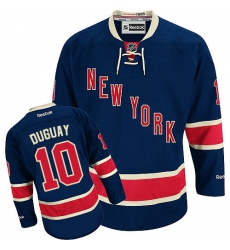 Youth Reebok New York Rangers #10 Ron Duguay Authentic Navy Blue Third NHL Jersey