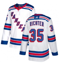 Women's Reebok New York Rangers #35 Mike Richter Authentic White Away NHL Jersey