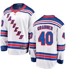 Men's New York Rangers #40 Michael Grabner Fanatics Branded White Away Breakaway NHL Jersey