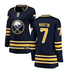 Women's Buffalo Sabres #7 Rick Martin Fanatics Branded Navy Blue Home Breakaway NHL Jersey