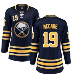 Women's Buffalo Sabres #19 Jake McCabe Fanatics Branded Navy Blue Home Breakaway NHL Jersey