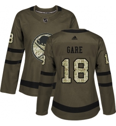 Women's Adidas Buffalo Sabres #18 Danny Gare Authentic Green Salute to Service NHL Jersey