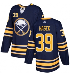 Youth Adidas Buffalo Sabres #39 Dominik Hasek Authentic Navy Blue Home NHL Jersey