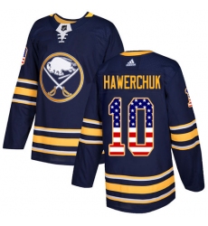 Men's Adidas Buffalo Sabres #10 Dale Hawerchuk Authentic Navy Blue USA Flag Fashion NHL Jersey