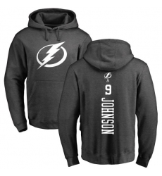 NHL Adidas Tampa Bay Lightning #9 Tyler Johnson Charcoal One Color Backer Pullover Hoodie