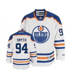Youth Reebok Edmonton Oilers #94 Ryan Smyth Authentic White Away NHL Jersey