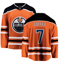 Youth Edmonton Oilers #7 Paul Coffey Fanatics Branded Orange Home Breakaway NHL Jersey