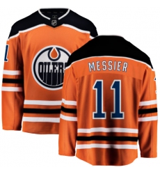 Men's Edmonton Oilers #11 Mark Messier Fanatics Branded Orange Home Breakaway NHL Jersey