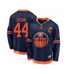 Men's Edmonton Oilers #44 Zack Kassian Authentic Navy Blue Alternate Fanatics Branded Breakaway Hockey Jersey