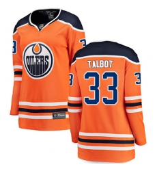 Women's Edmonton Oilers #33 Cam Talbot Fanatics Branded Orange Home Breakaway NHL Jersey