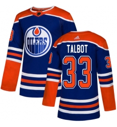 Youth Adidas Edmonton Oilers #33 Cam Talbot Authentic Royal Blue Alternate NHL Jersey