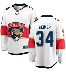 Men's Florida Panthers #34 James Reimer Fanatics Branded White Away Breakaway NHL Jersey
