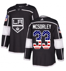 Youth Adidas Los Angeles Kings #33 Marty Mcsorley Authentic Black USA Flag Fashion NHL Jersey