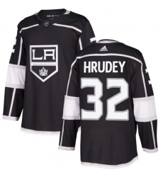Youth Adidas Los Angeles Kings #32 Kelly Hrudey Authentic Black Home NHL Jersey