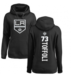 NHL Women's Adidas Los Angeles Kings #73 Tyler Toffoli Black Backer Pullover Hoodie