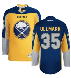 Women's Reebok Buffalo Sabres #35 Linus Ullmark Authentic Gold Third NHL Jersey