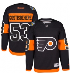 Youth Reebok Philadelphia Flyers #53 Shayne Gostisbehere Premier Black 2017 Stadium Series NHL Jersey