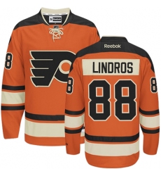 Women's Reebok Philadelphia Flyers #88 Eric Lindros Authentic Orange New Third NHL Jersey